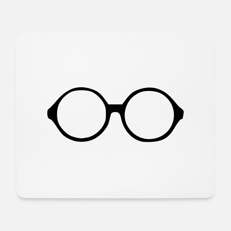 Brille - Mousepad (Querformat) - Weiß