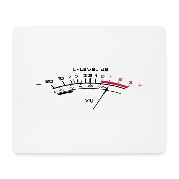 vu meter t-shirt - Mouse Pad (horizontal) - white - Front