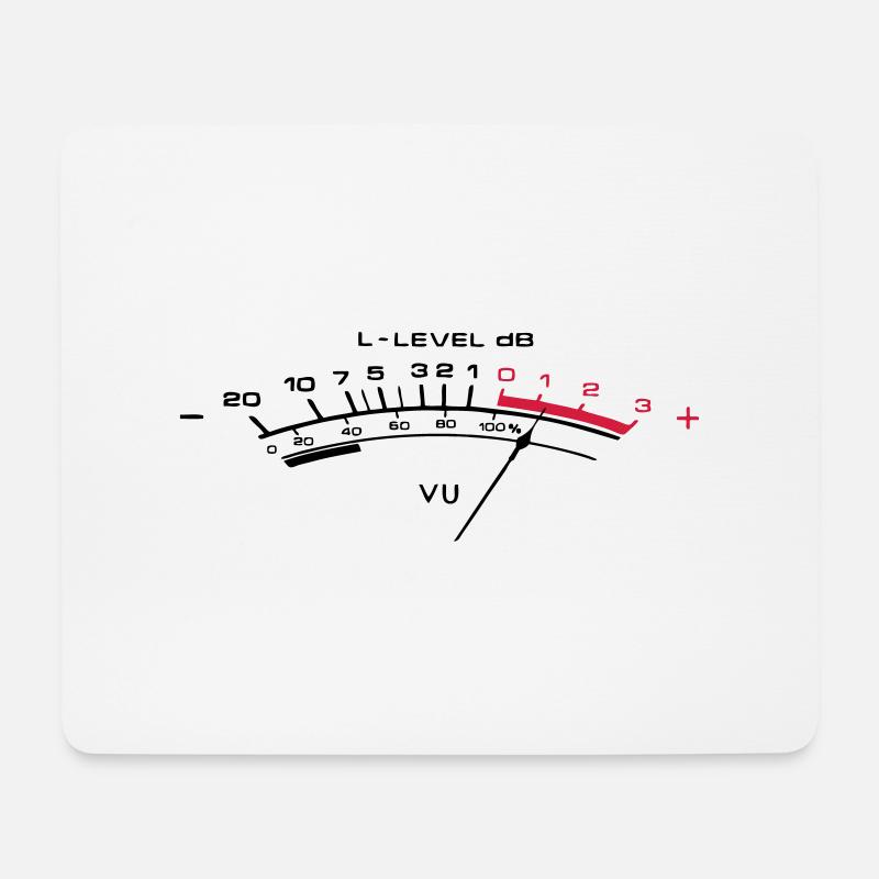 vu meter t-shirt - Mouse Pad (horizontal) - white