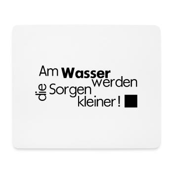 wasser - Mousepad (Querformat) - Weiß - Vorne