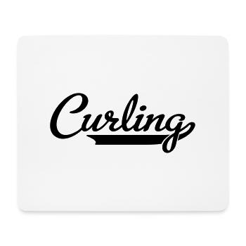 Curling - Mousepad (Querformat) - Weiß - Vorne