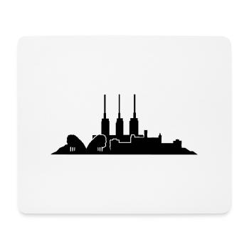 Hannover // Skyline // Silhouette // Skylineshirt - Mousepad (Querformat) - Weiß - Vorne