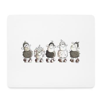 Funny Sheep - Schaf - Schafe - Mousepad (Querformat) - Weiß - Vorne