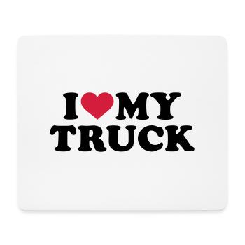 LKW - Mousepad (Querformat) - Weiß - Vorne