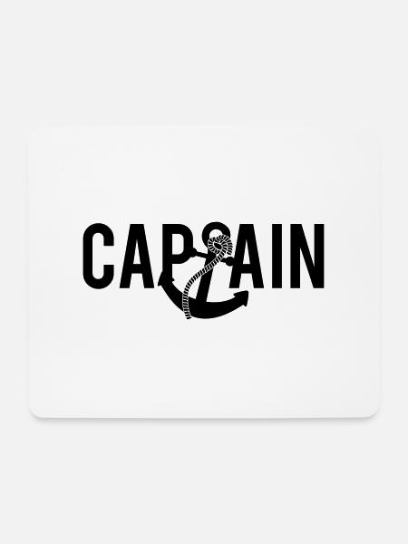 Captain Anchor Logo - Mousepad (Querformat) - Weiß