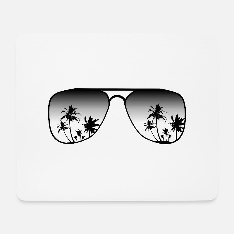 Sonnenbrille - Mousepad (Querformat) - Weiß
