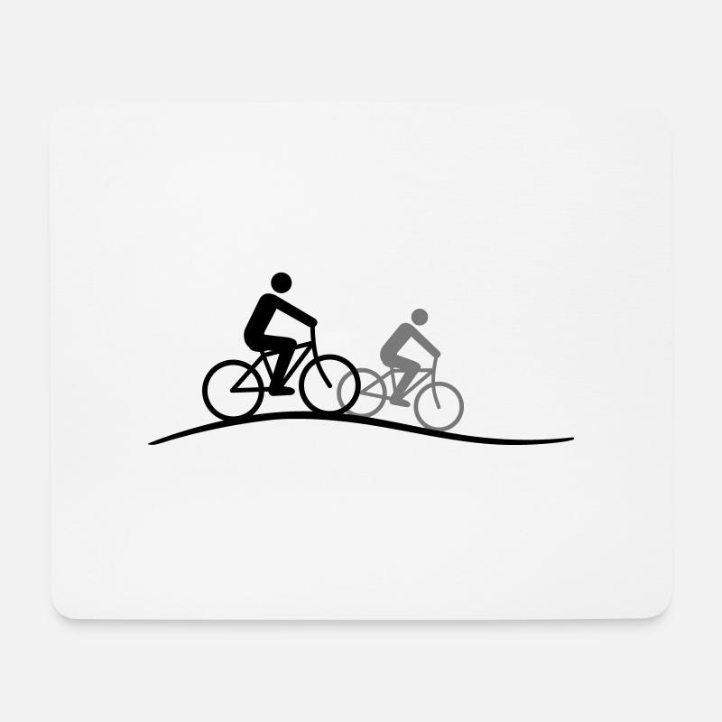 Sport - Radfahrer - Mousepad (Querformat) - Weiß