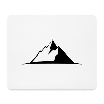Silhouette, montagne, chaîne de montagnes, randonnée, nature, alpinisme - Tapis de souris (format paysage) - blanc - Devant