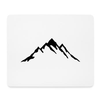 Berg, Berge - Mousepad (Querformat) - Weiß - Vorne