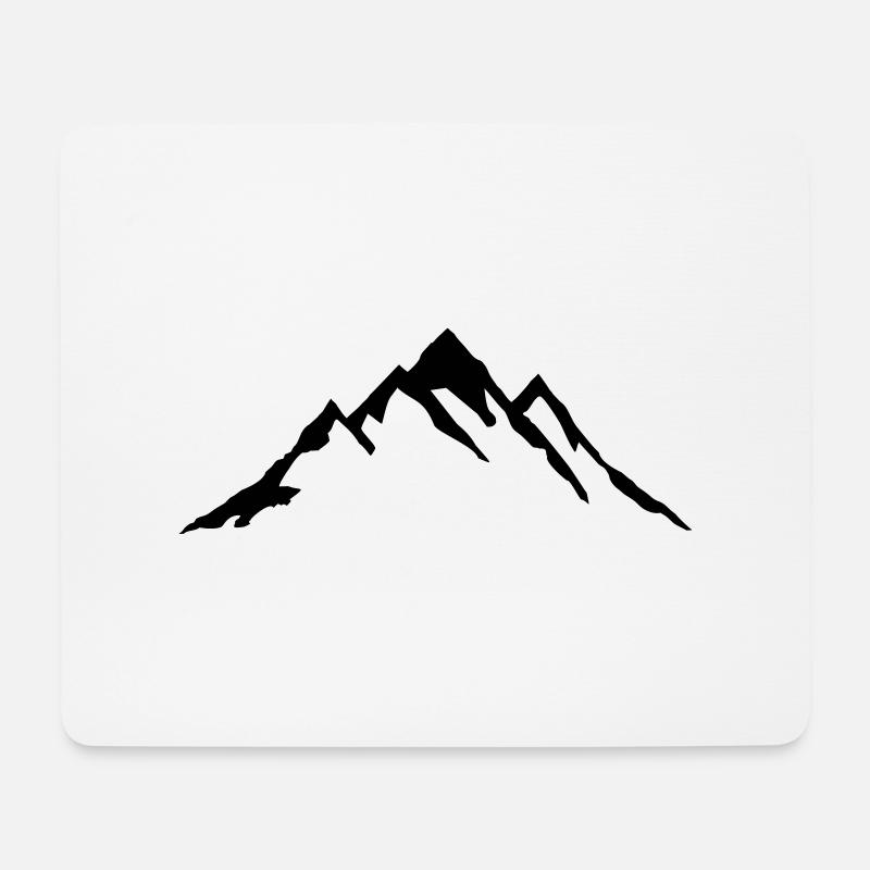 Berg, Berge - Mousepad (Querformat) - Weiß