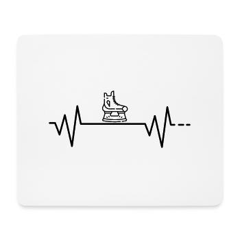 Heart Beat Ice Hockey Hockey - Mouse Pad (horizontal) - white - Front