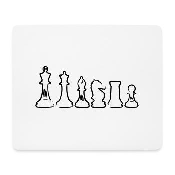 Schach - Mousepad (Querformat) - Weiß - Vorne