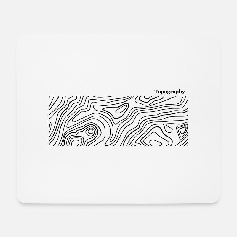 Topografie - Mousepad (Querformat) - Weiß
