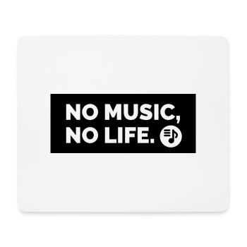 no music no life - Tapis de souris (format paysage) - blanc - Devant