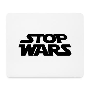 stop wars - Mouse Pad (horizontal) - white - Front