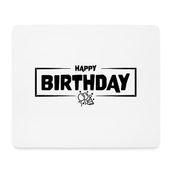 joyeux anniversaire - Tapis de souris (format paysage) - blanc - Devant