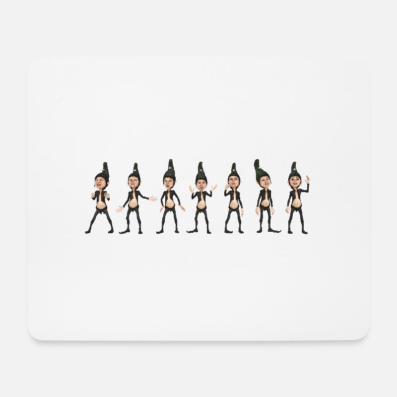Sieben Zwerge - Mousepad (Querformat) - Weiß
