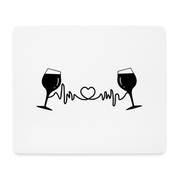 Weingläser Cardio - Mousepad (Querformat) - Weiß - Vorne