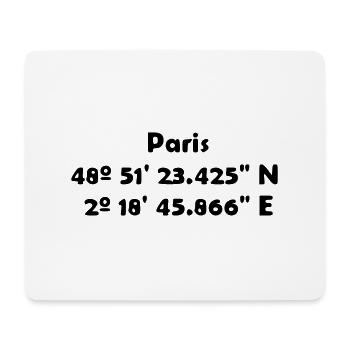 Paris (Paris) - Tapis de souris (format paysage) - blanc - Devant