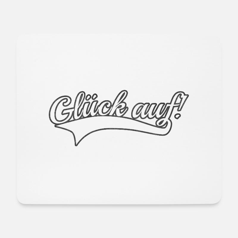 Glück auf - Mousepad (Querformat) - Weiß