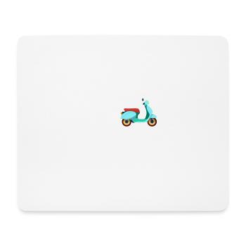 Moped Roller Mofa Fahrer Zweitakt Herzschlag - Mousepad (Querformat) - Weiß - Vorne