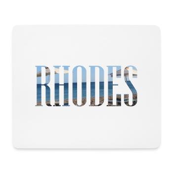 Rhodes Vacances avec Plage Grèce - Tapis de souris (format paysage) - blanc - Devant