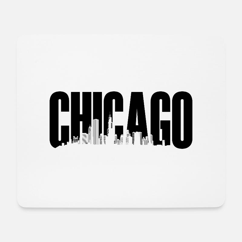 CHICAGO USA Illinois Skyline Amerika Lake Michigan - Mousepad (Querformat) - Weiß