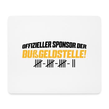 Offizieller Sponsor der Bußgeldstelle Deisgn - Mousepad (Querformat) - Weiß - Vorne