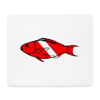 Poisson-perroquet par Scuba.Style - Tapis de souris (format paysage) - blanc - Devant