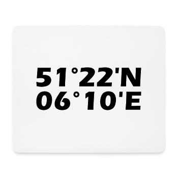 Venlo Koordinaten - Mousepad (Querformat) - Weiß - Vorne