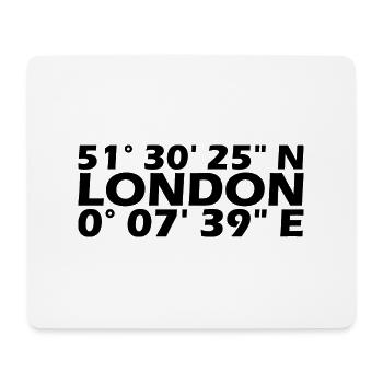 Coordonnées de Londres - Tapis de souris (format paysage) - blanc - Devant