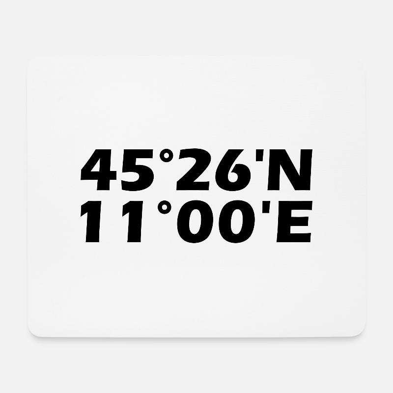Verona Koordinaten - Mousepad (Querformat) - Weiß