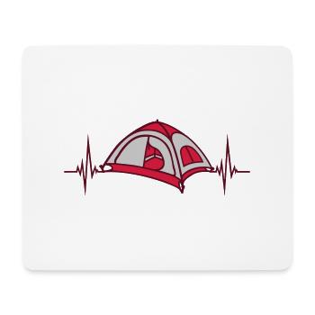 Puls Camping Tent Heartbeat - Mouse Pad (horizontal) - white - Front
