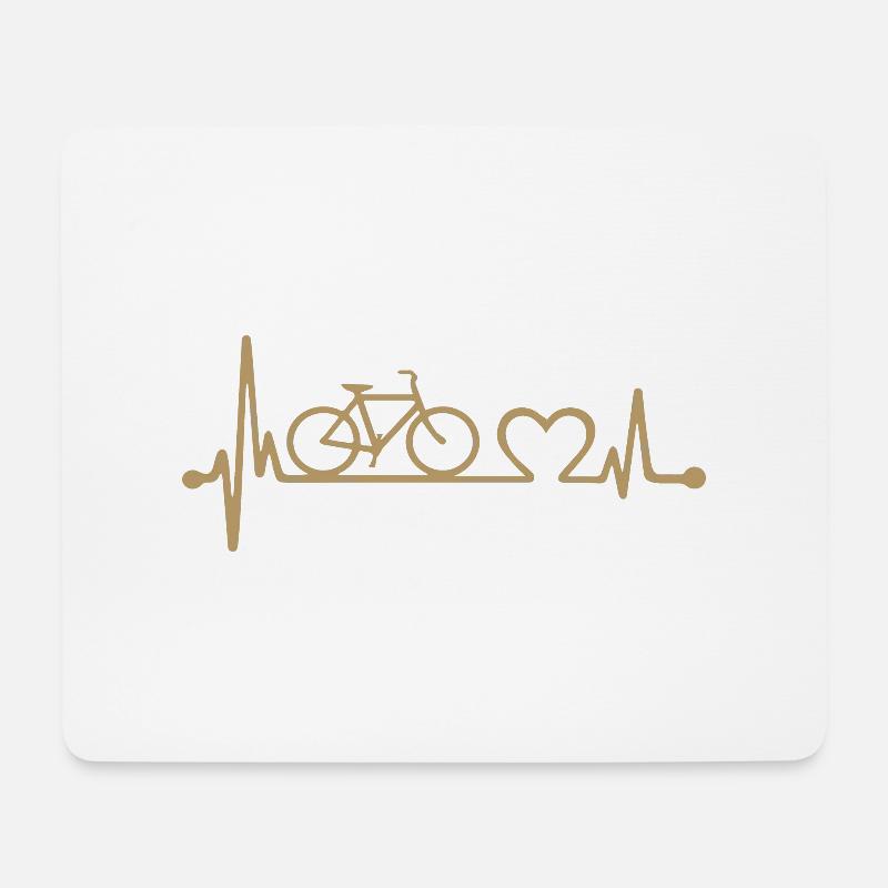 Fahrrad ist Leben - Mousepad (Querformat) - Weiß