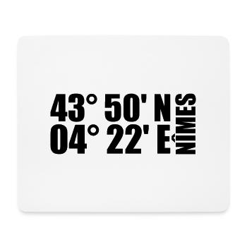 Nîmes coordinates - Mouse Pad (horizontal) - white - Front