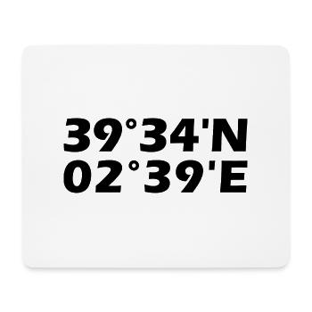 Palma Coordinates - Mouse Pad (horizontal) - white - Front