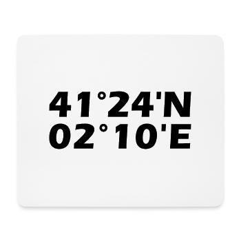 Barcelona Koordinaten - Mousepad (Querformat) - Weiß - Vorne