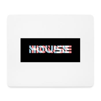 3D Effekt House Logo - Mousepad (Querformat) - Weiß - Vorne