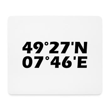 Coordonnées de Kaiserslautern - Tapis de souris (format paysage) - blanc - Devant