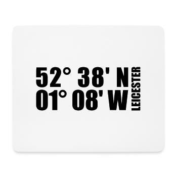 Leicester coordinates - Mouse Pad (horizontal) - white - Front