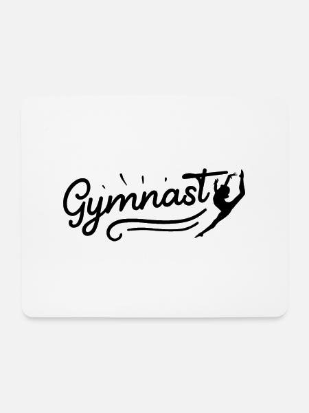 Retro Graphic Gymnast Gymnastics Acrobat Acrobatic - Mousepad (Querformat) - Weiß