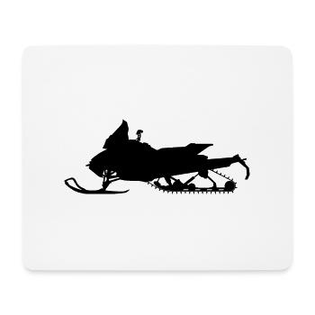 Schneemobil Motorschlitten Snowmobile snowmachine - Mouse Pad (horizontal) - white - Front