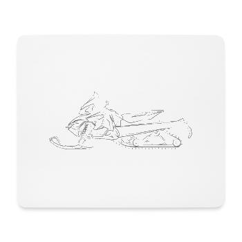 Schneemobil Motorschlitten Snowmobile snowmachine - Mouse Pad (horizontal) - white - Front