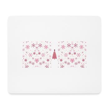 Christmas tree snowflakes - Mouse Pad (horizontal) - white - Front