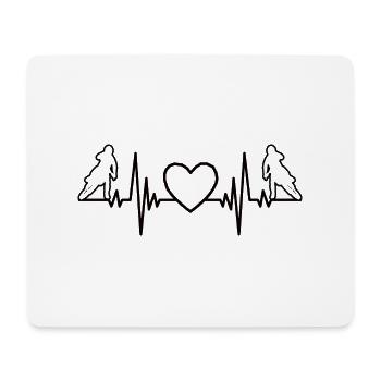 Moto Cyclomoteur Motocross Cadeau Motocycliste - Tapis de souris (format paysage) - blanc - Devant