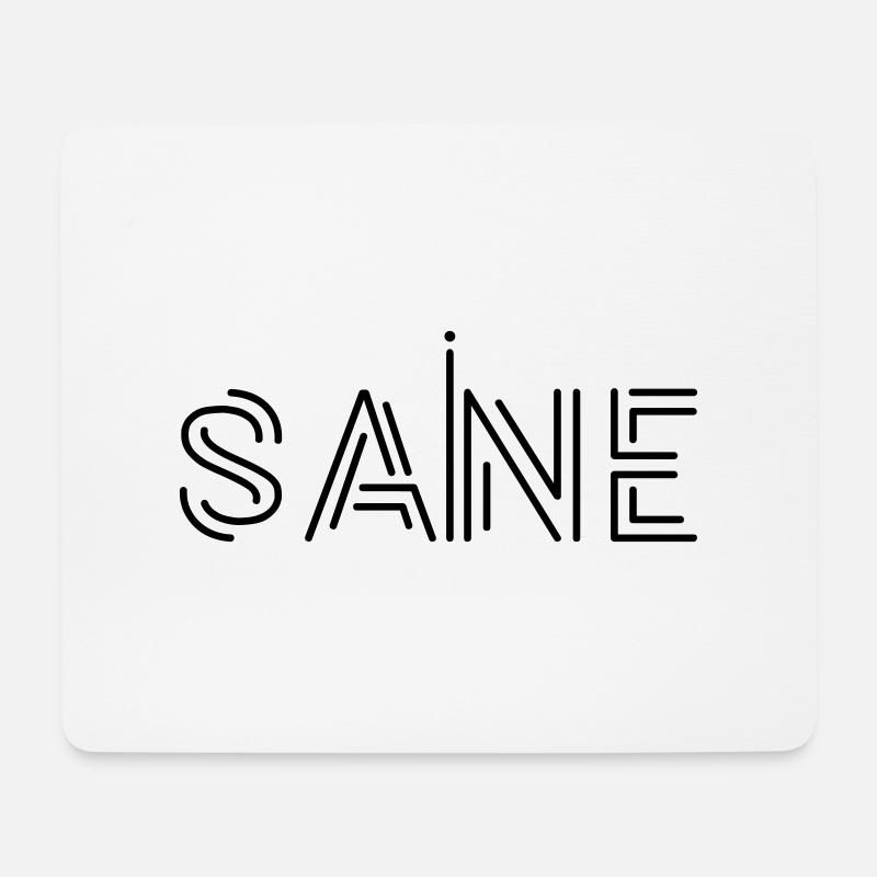 "Sane" Text Logo Design, Printable Text, Statement - Mouse Pad (horizontal) - white