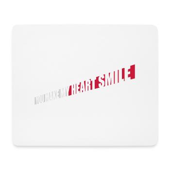 Faire sourire mon cœur - Tapis de souris (format paysage) - blanc - Devant