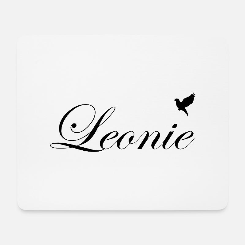 Leonie schöner Name Black - Mousepad (Querformat) - Weiß