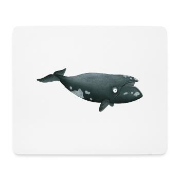 right whale - Mouse Pad (horizontal) - white - Front