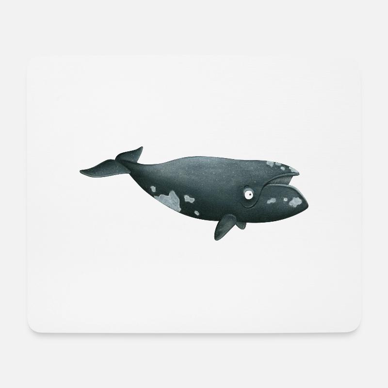 right whale - Mouse Pad (horizontal) - white